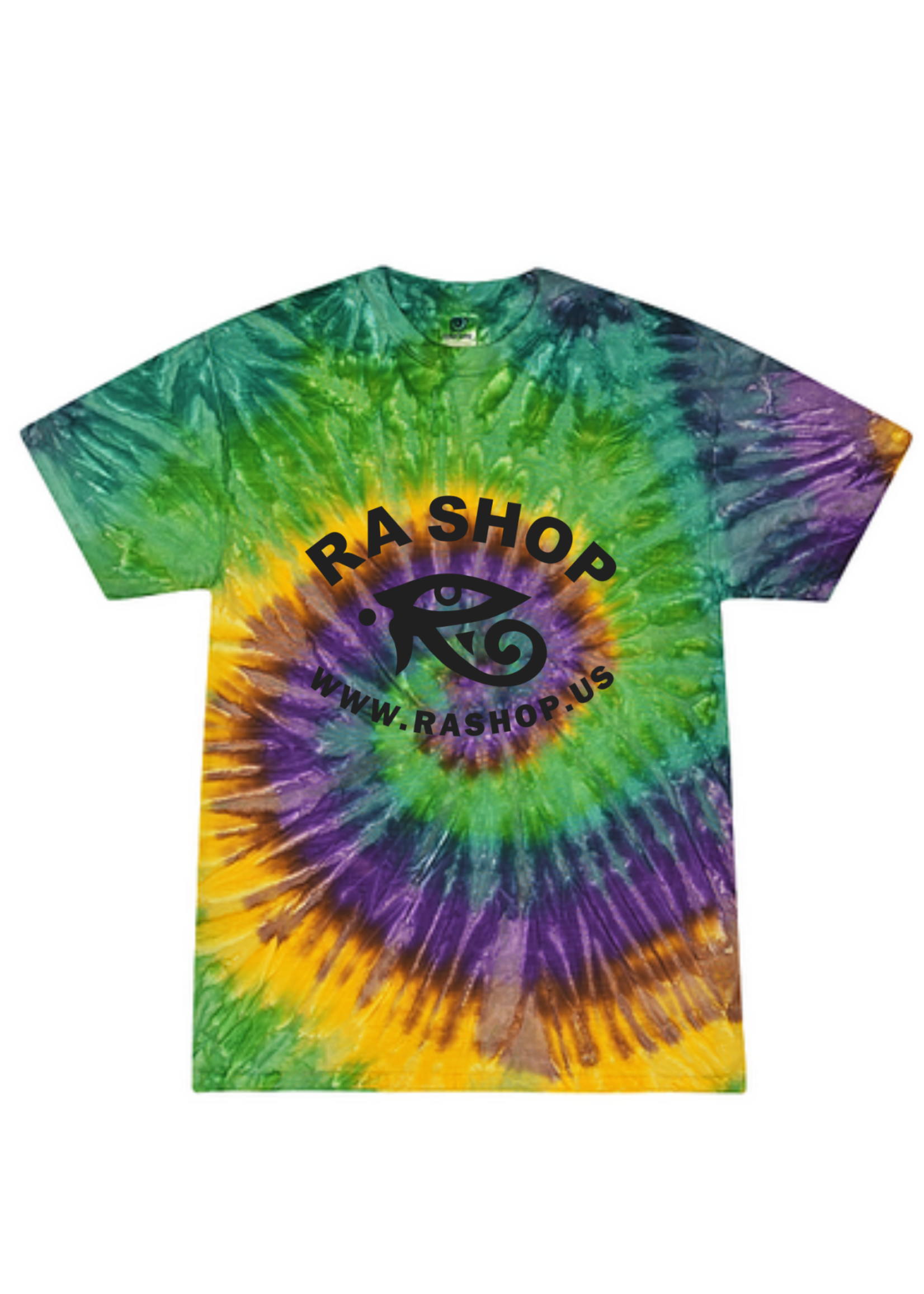 Ra Shop Tie Dye T-Shirt Mardi Gras Lg