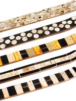 Bone Mosaic & Wood Incense Holder Natural Tone