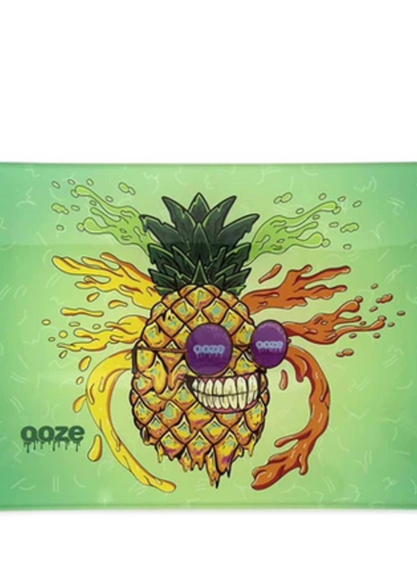 OOZE Shatter Resistant Glass Rolling Tray Mr. Pineapple Medium