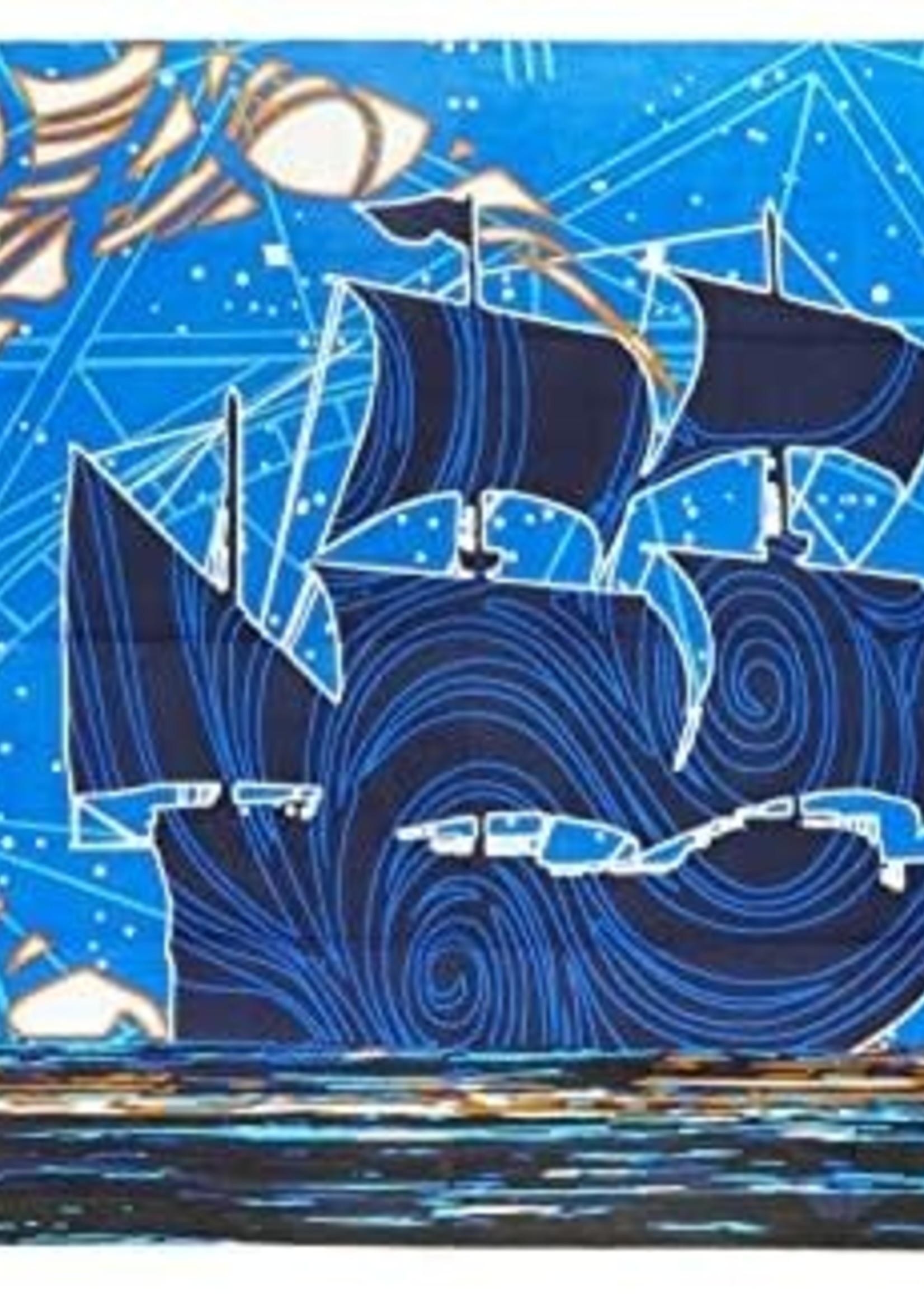 SJ 3D GLOW Tapestry Moonship