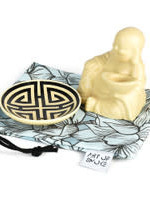 Art Of Smoke Happy Buddha Ceramic Pipe w/ Nug Dish & Bag