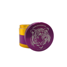 Ra Shop Diamond Grind 4pc 50mm Purple & Gold Tiger Grinder