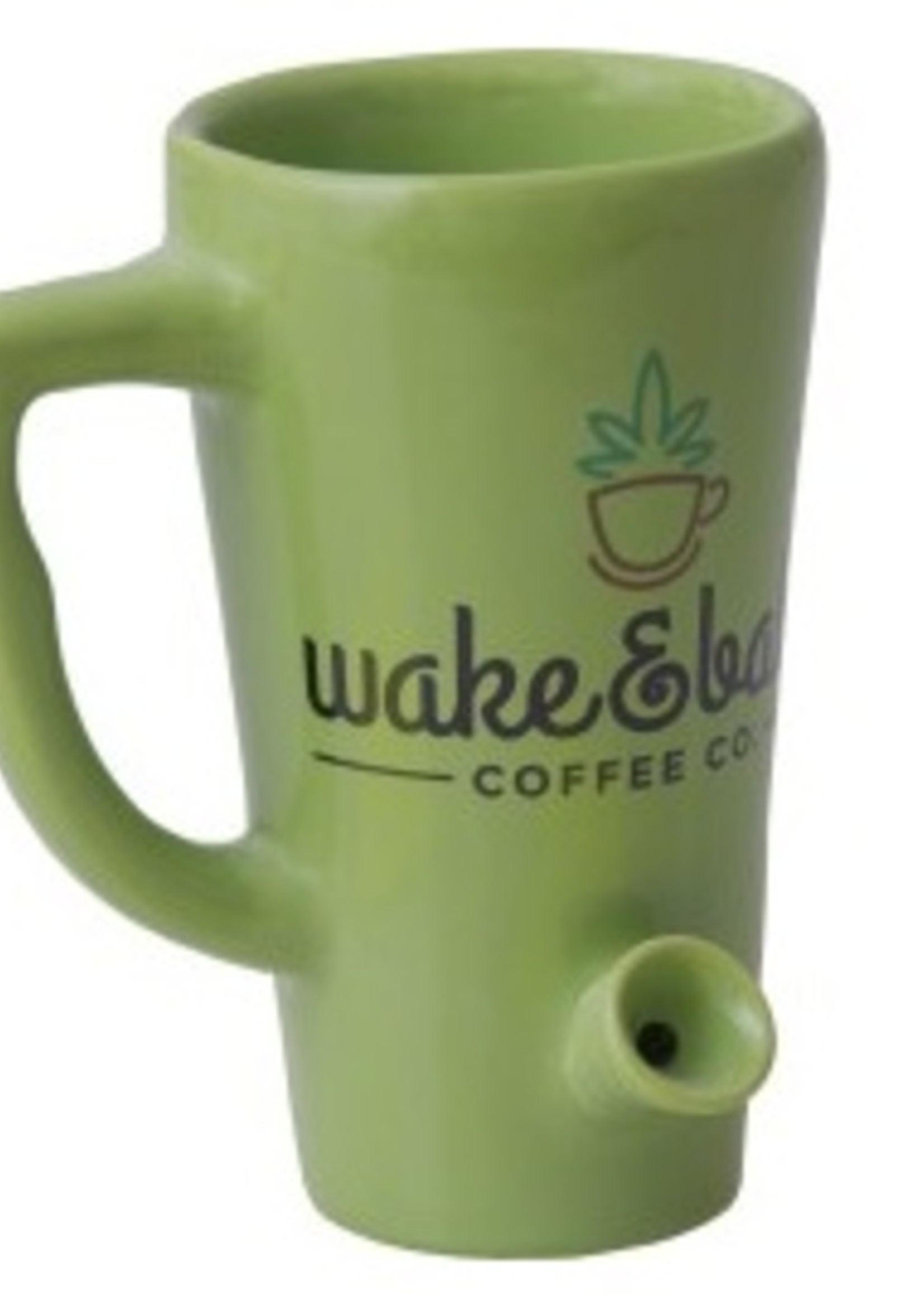 Ceramic Mug Pipe 8oz Green Wake n Bake