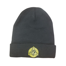 Ra Shop Black Beanie w Round Logo