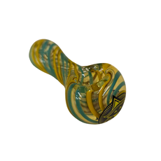 Ra Shop Small Clear Swirl Hand Pipe