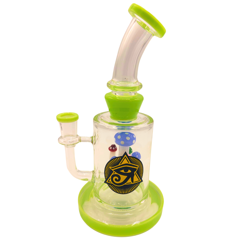 Ra Shop Mushroom Water Pipe with Slime Green Accents