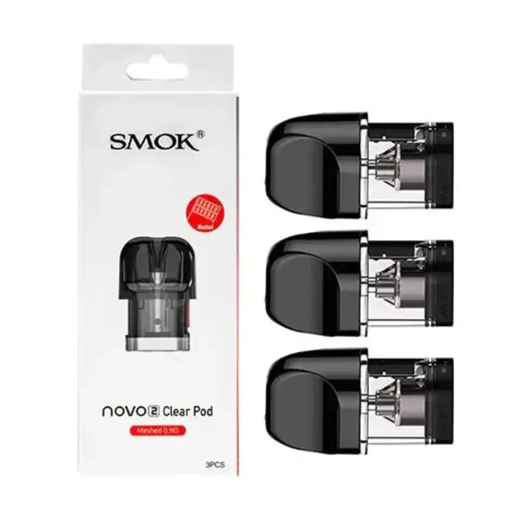 Smok SMOK Novo 2/3 Clear Pod Cartridge 3pc Mesh 0.9ohm