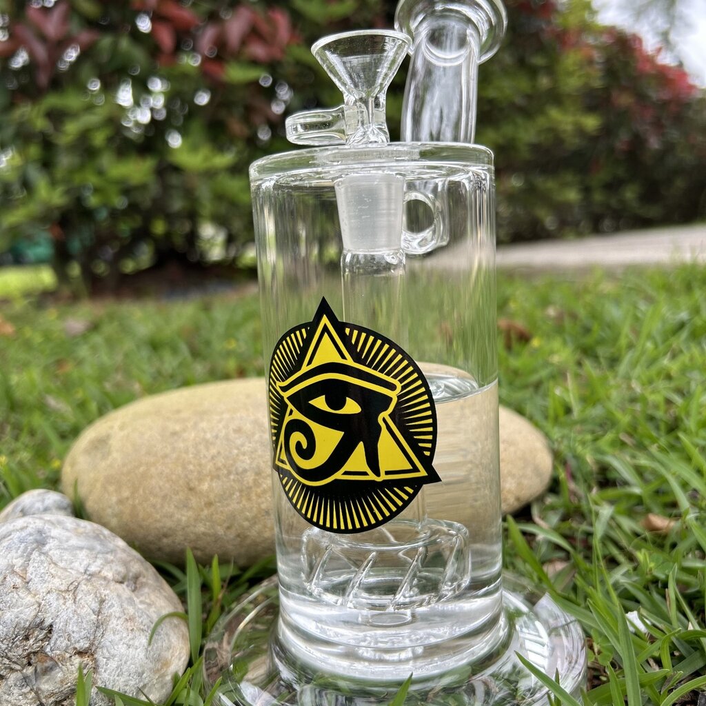 Ra Shop RA SHOP 8" Thick Bubbler w/ Logo Clear