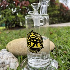 Ra Shop RA SHOP 8" Thick Bubbler w/ Logo Clear