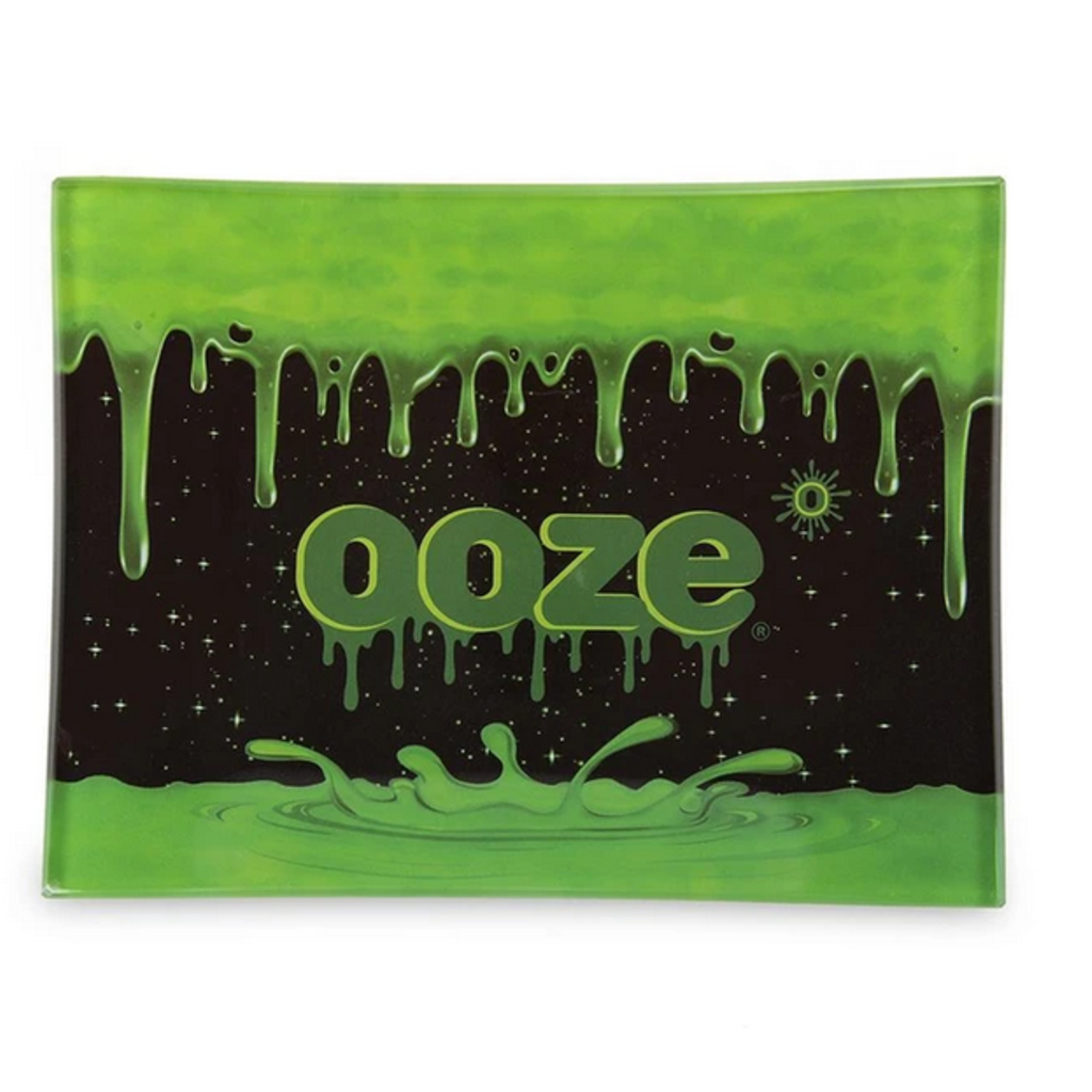 Ooze OOZE Shatter Resistant Glass Rolling Tray Ooze Logo Small