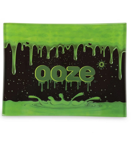 Ooze OOZE Shatter Resistant Glass Rolling Tray Ooze Logo Small