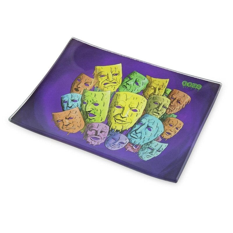 Ooze OOZE Shatter Resistant Glass Rolling Tray Mood Swings Medium