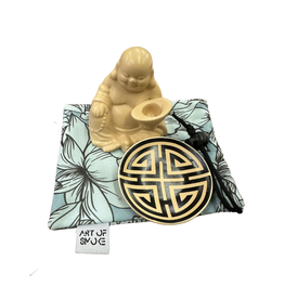 Art Of Smoke Happy Buddha Ceramic Pipe w/ Nug Dish & Bag