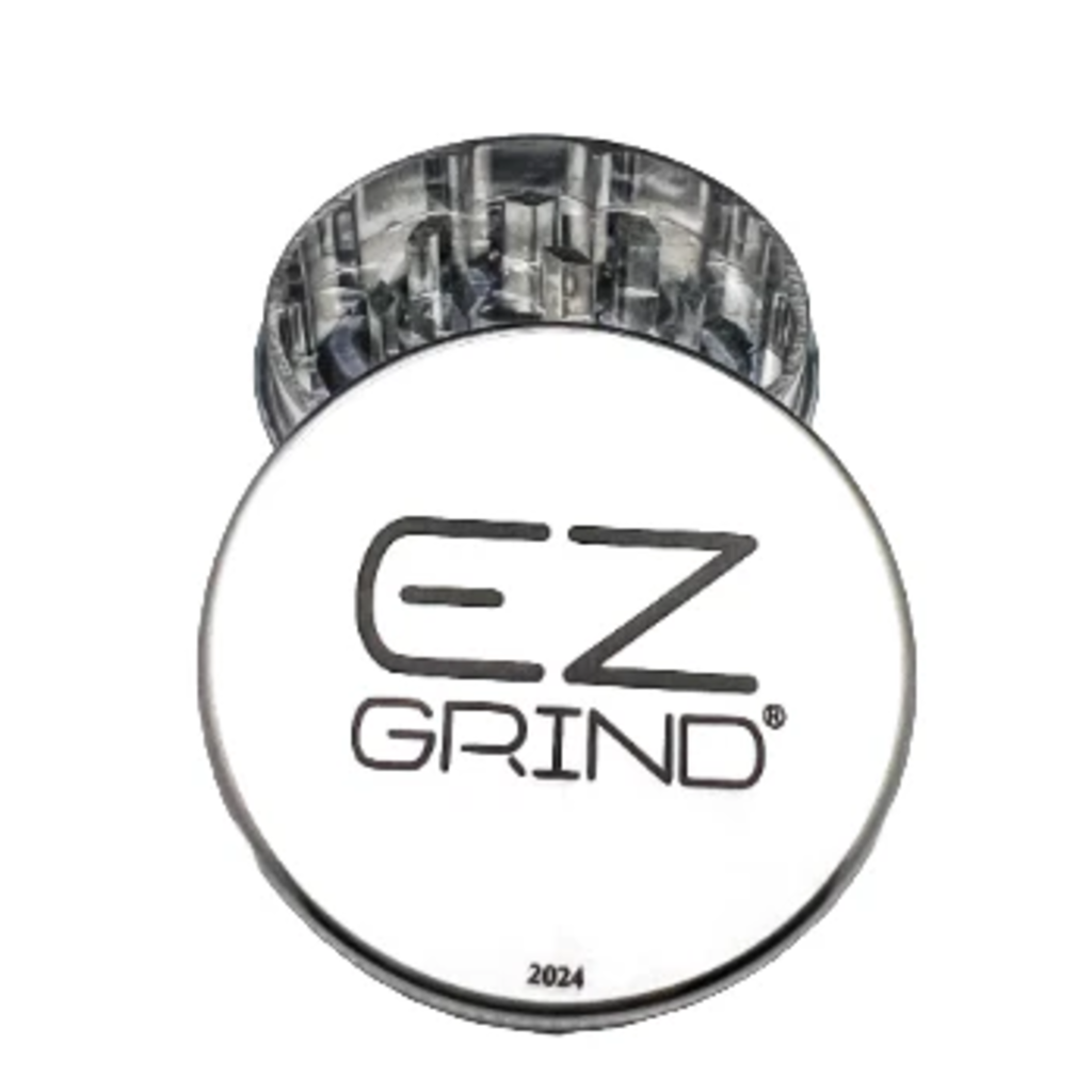 EZ Grind 2pc 50mm Silver Herb Grinder
