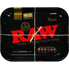 RAW RAW Large Black Aluminum Rolling Tray