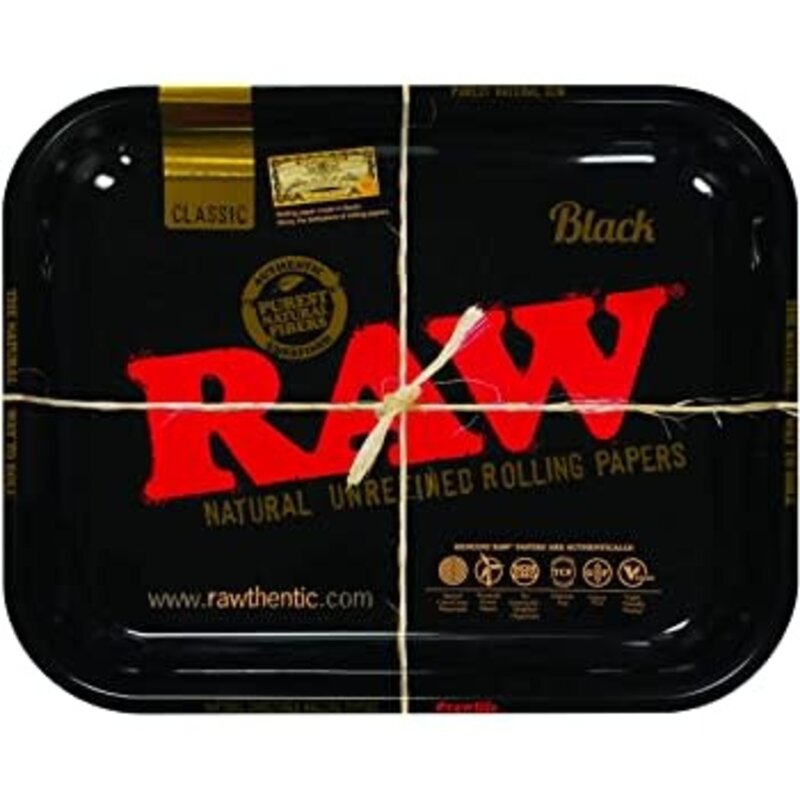 RAW RAW Large Black Aluminum Rolling Tray