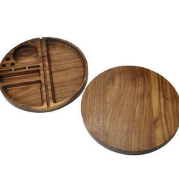 Walnut Wood Rolling Tray Round
