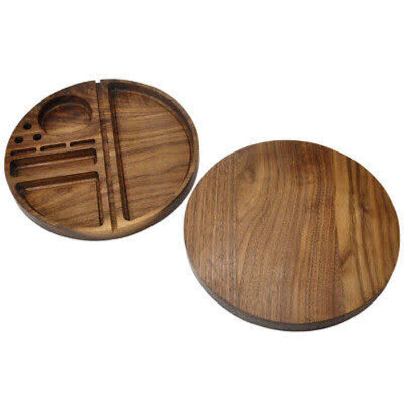 Walnut Wood Rolling Tray Round