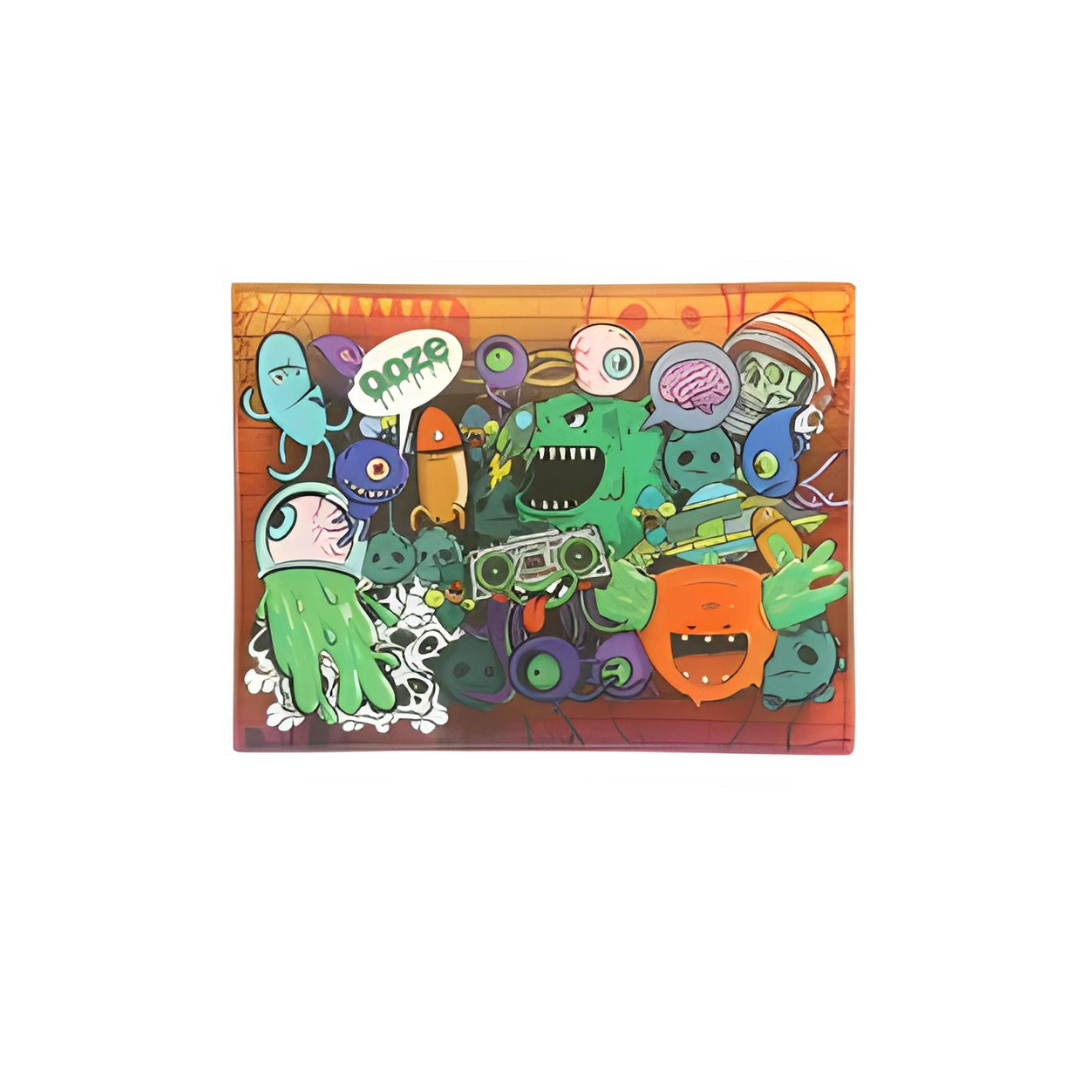 Ooze OOZE Shatter Resistant Glass Rolling Tray Monstrosity Small The