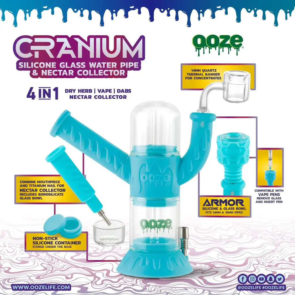 Ooze OOZE Cranium Silicone Waterpipe & Nectar Collector