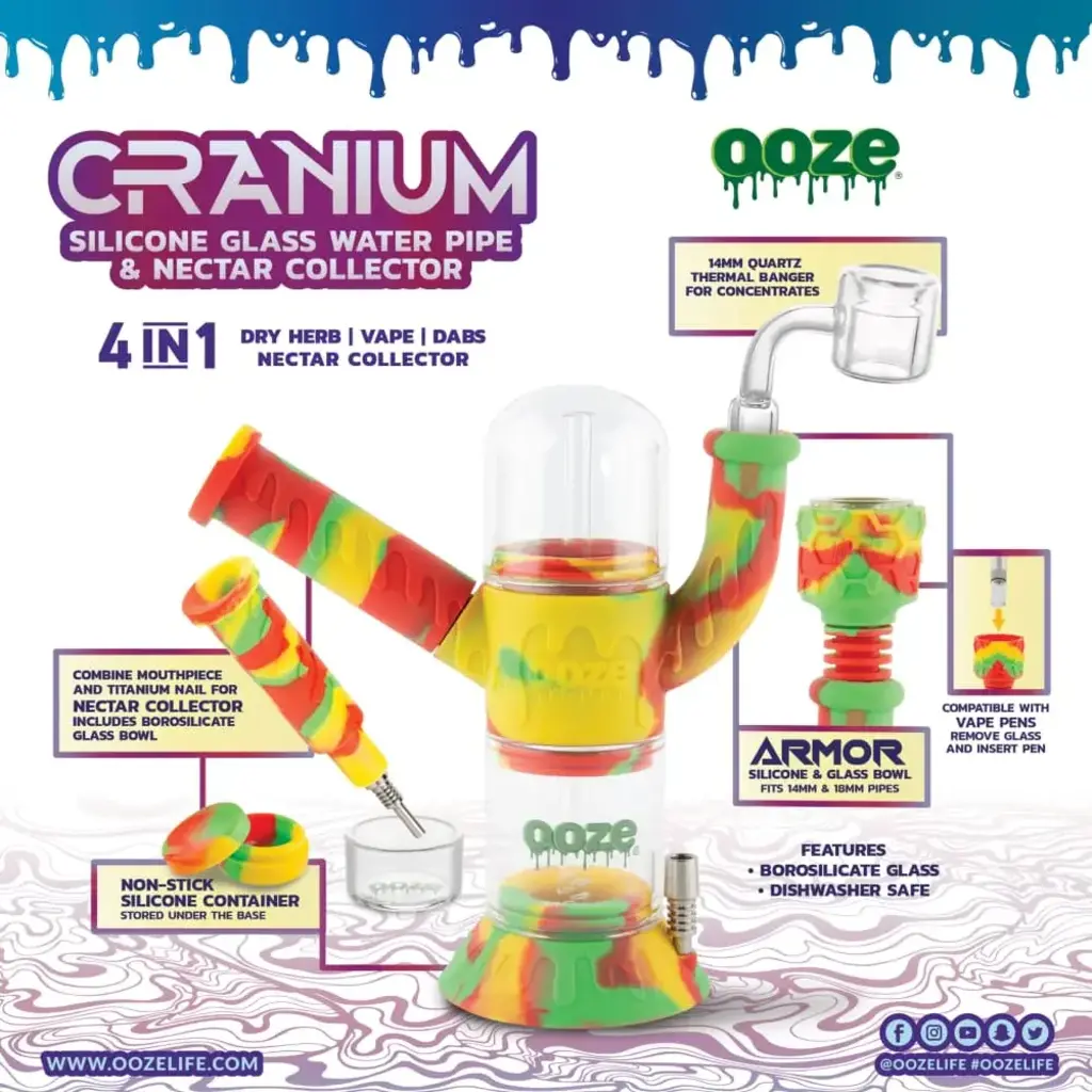 Ooze OOZE Cranium Silicone Waterpipe & Nectar Collector