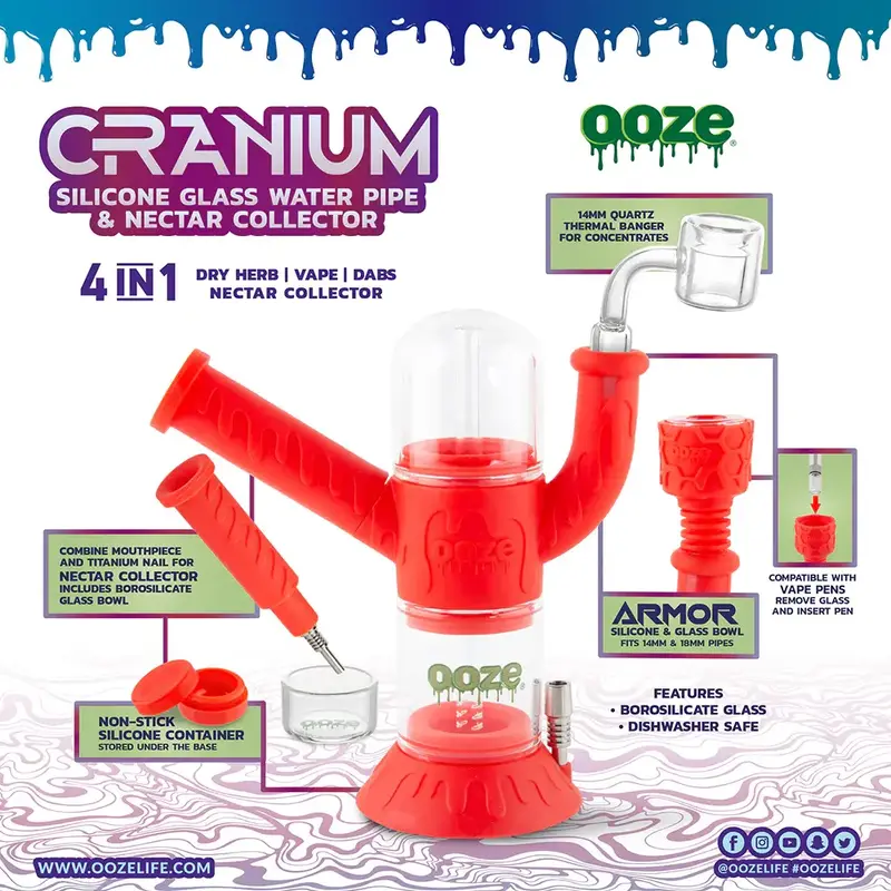 Ooze OOZE Cranium Silicone Waterpipe & Nectar Collector