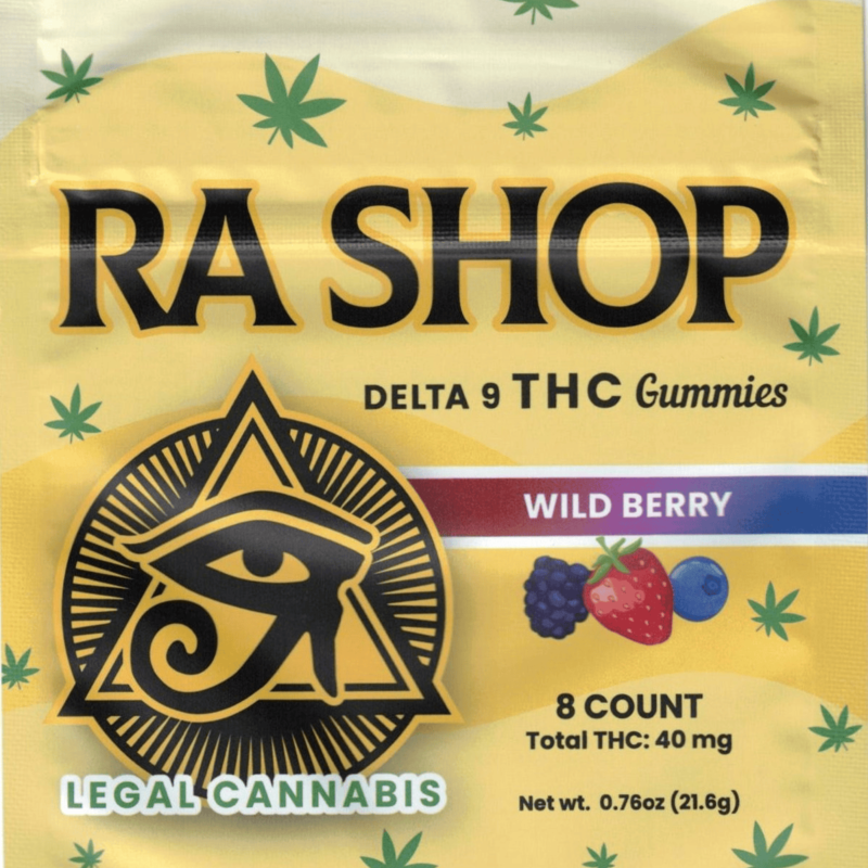 Ra Shop RA SHOP Delta-9 40mg Wild Berry Gummies 8ct
