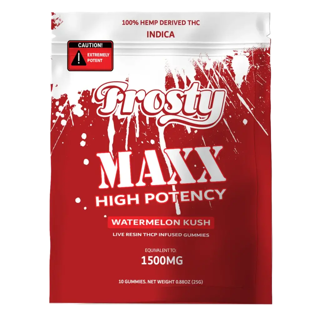 Frosty MAXX Gummies 10ct 40mg THCP  Watermelon Kush Indica