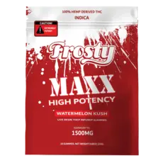 Frosty MAXX Gummies 10ct 40mg THCP  Watermelon Kush Indica