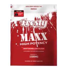 Frosty MAXX Gummies 10ct 40mg THCP  Watermelon Kush Indica