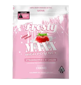 Frosty MAXX Gummies 10ct 40mg THCP Strawberries N' Cream Sativa