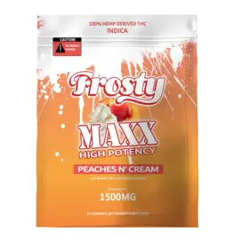 Frosty MAXX Gummies 10ct 40mg THCP/CBN/CBD Peaches N' Cream Indica