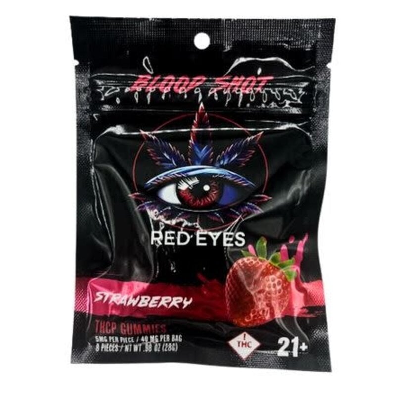 RED EYES Blood Shot THC-P Gummies 40mg 8ct  Strawberry