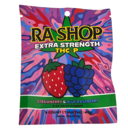 Ra Shop RA SHOP THC-P 40mg Strawberry & Blue Raspberry Gummies 8ct