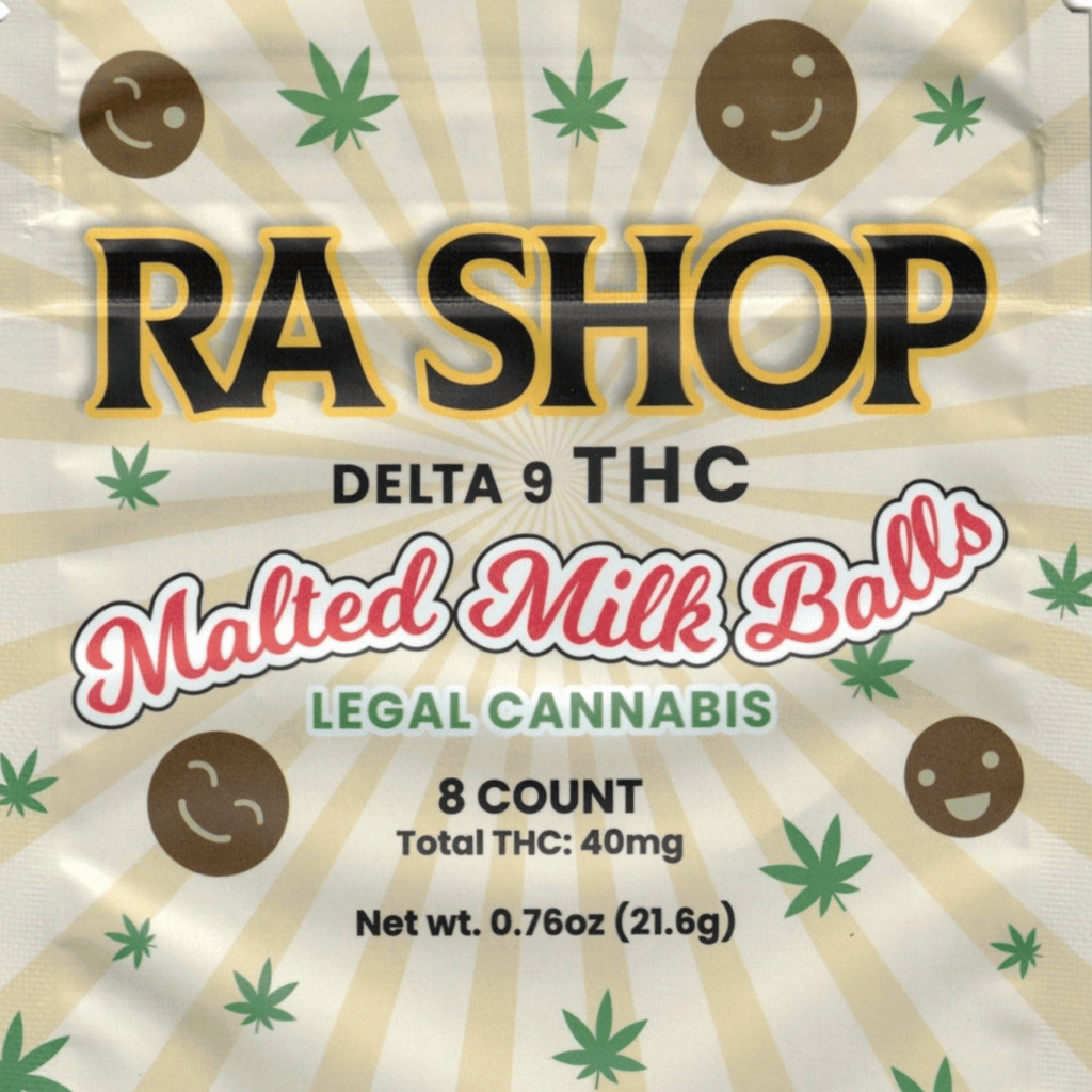 Ra Shop RA SHOP Delta-9 40mg Malted Milk Balls 8ct