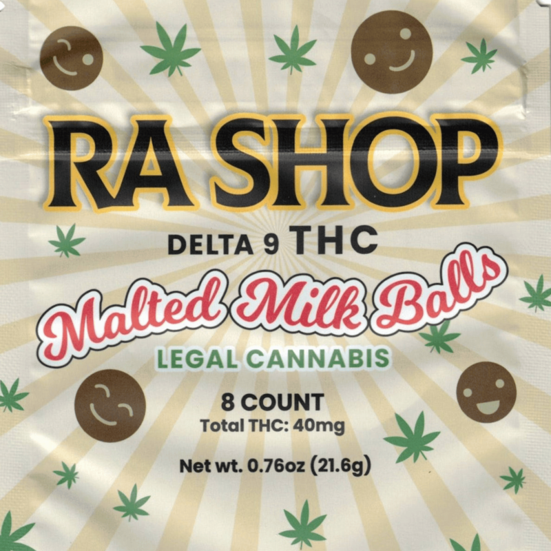 Ra Shop RA SHOP Delta-9 40mg Malted Milk Balls 8ct