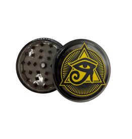 Ra Shop Grinder Black w Yellow Logo