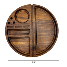 Walnut Wood Rolling Tray Round