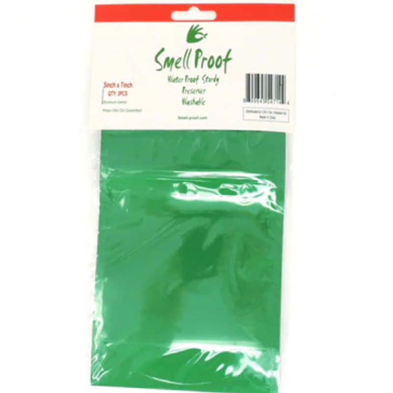 Smelly Proof Smell Proof Bags 5" x 7" Green 3ct