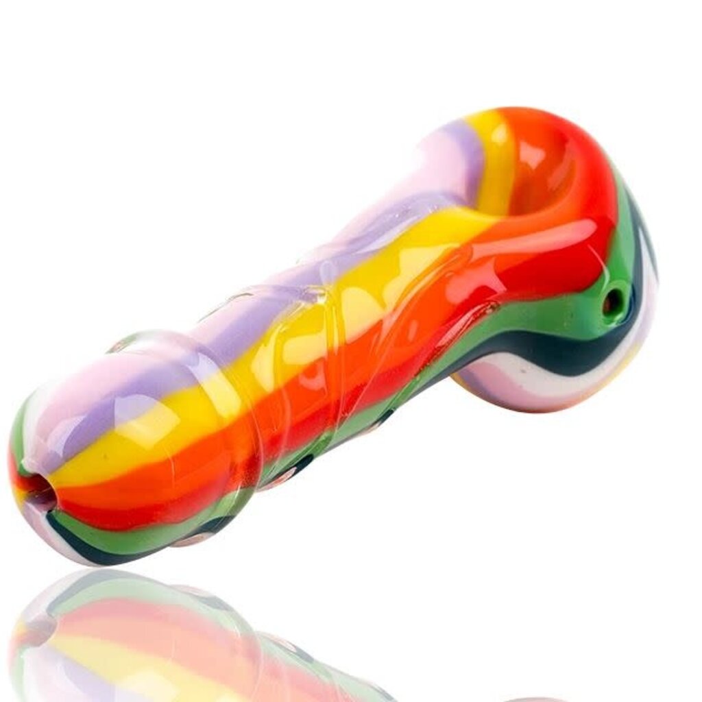 Empire Empire Glass Spoon Pipe Phallus Rainbow Rod
