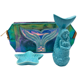 Art Of Smoke Art Of Smoke Mermaid Ceramic Pipe w/ Nug Dish & Bag