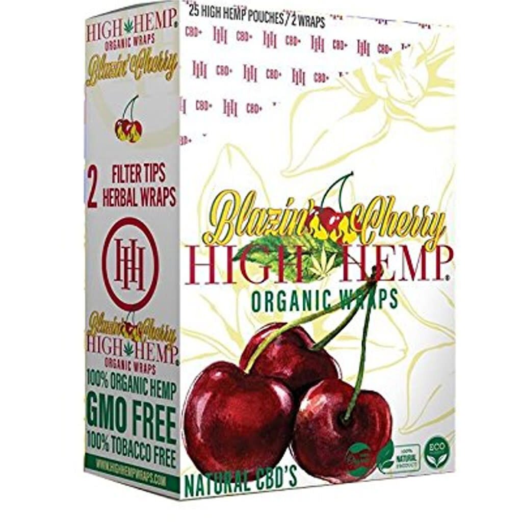 High Hemp High Hemp Organic Wrap Cherry BX/25