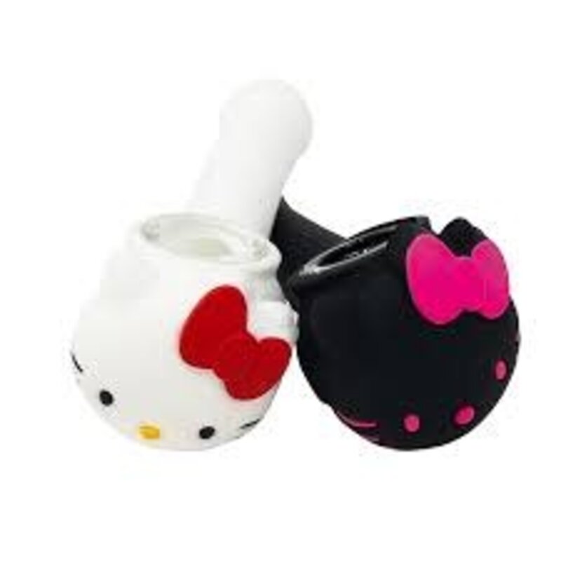 Silicone Hello Kitty Hand Pipe White
