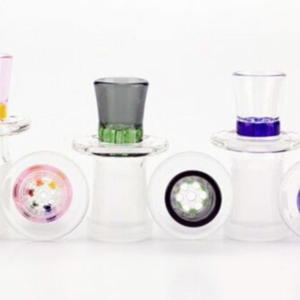 Blazing Blue Glass BBG Male 19mm Cobalt Honeycomb Gong Slide