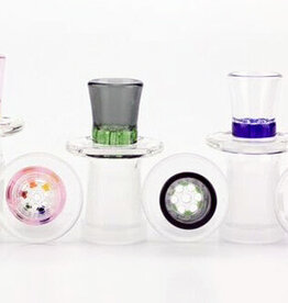 Blazing Blue Glass BBG Male 19mm Cobalt Honeycomb Gong Slide