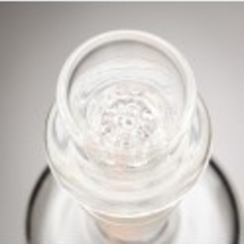 Blazing Blue Glass BBG Male 19mm Clear Honeycomb Gong Slide