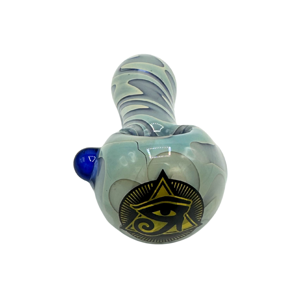 Ra Shop Small Opaque Swirl w/ Bump Hand Pipe