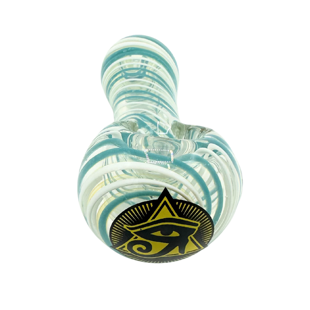 Ra Shop RA SHOP Small Clear Swirl Hand Pipe