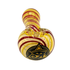 Ra Shop RA SHOP Small Clear Swirl Hand Pipe