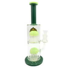 Ra Shop RA SHOP Double Shower Perc Waterpipe w/ Logo Jade Green